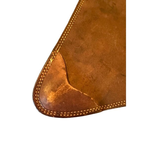 Vintage Tooled Leather Horse Wall Art Triangle Western Decor Saddle Style - Picture 14 of 15